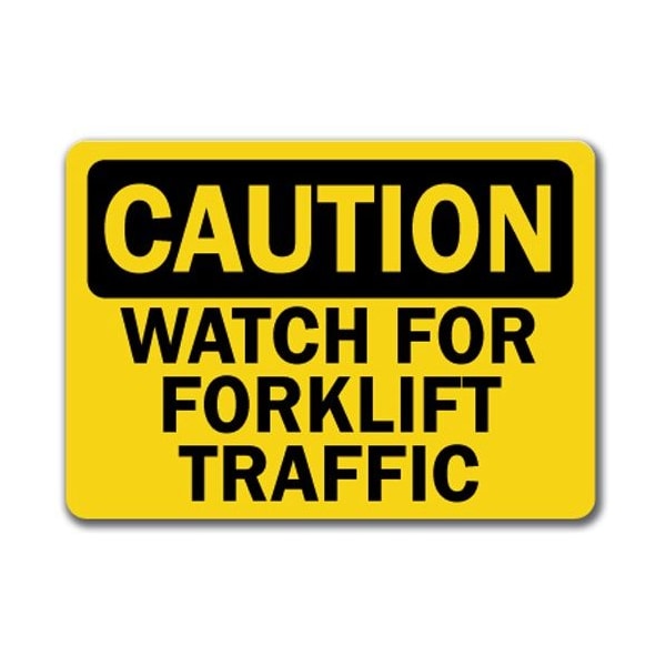 Signmission Caution Sign-Watch For Forklift Traffic-10in x 14in OSHA Safety Sign, 10" L, 14" H, CS-Forklift 2 CS-Forklift 2 - main